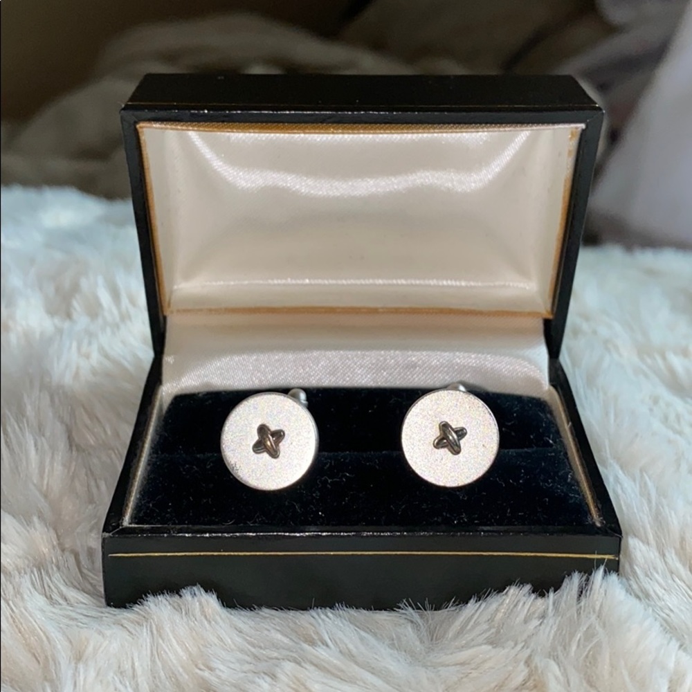Button Styled Cuff Links